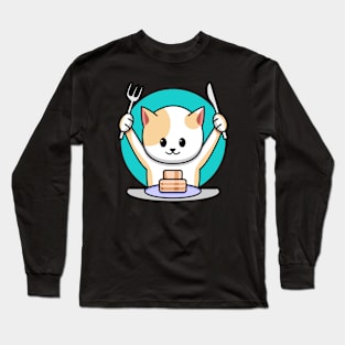 cat and cake Long Sleeve T-Shirt